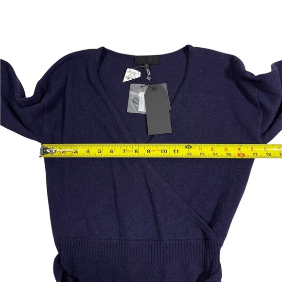 Quinn Sweater Dress Women’s Small Wool Cashmere Belted Long Sleeve Purple NWT - Picture 3 of 7